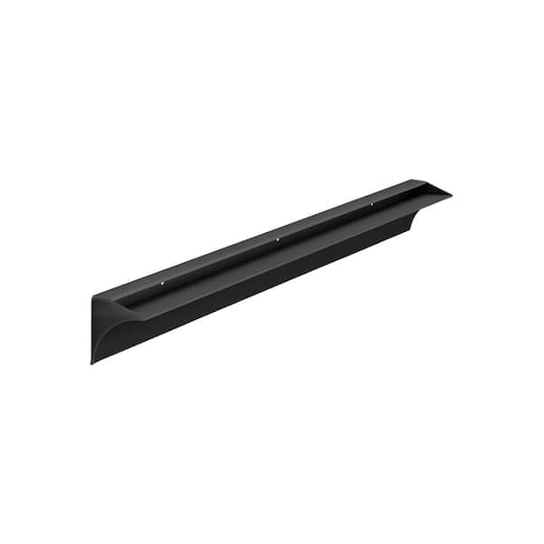 RAIL 23.6 in. Black Aluminum 8 mm Glass Shelf Support