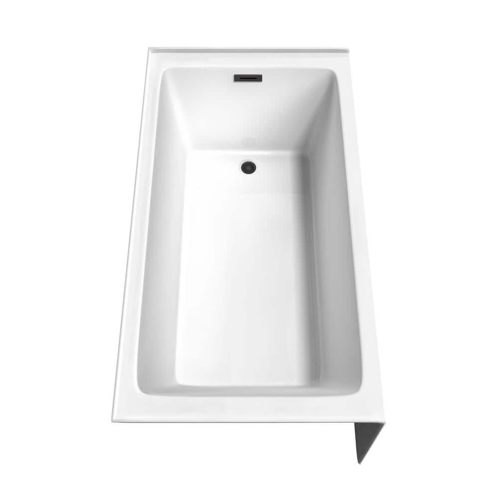 Grayley 60'' White Acrylic Alcove Soaking Bathtub