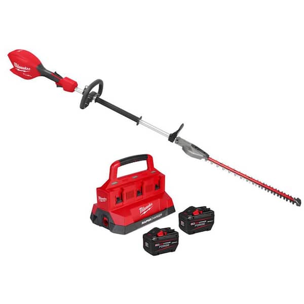 M18 FUEL 18V 20 in. Brushless Cordless Battery Powered Short Pole Hedge Trimmer w/ (2) 12.0 AH FORGE Battery, Charger