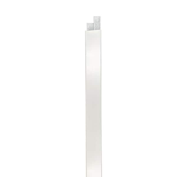5 in. x 5 in. x 8.75 ft. White Vinyl Fence Gate Blank Post