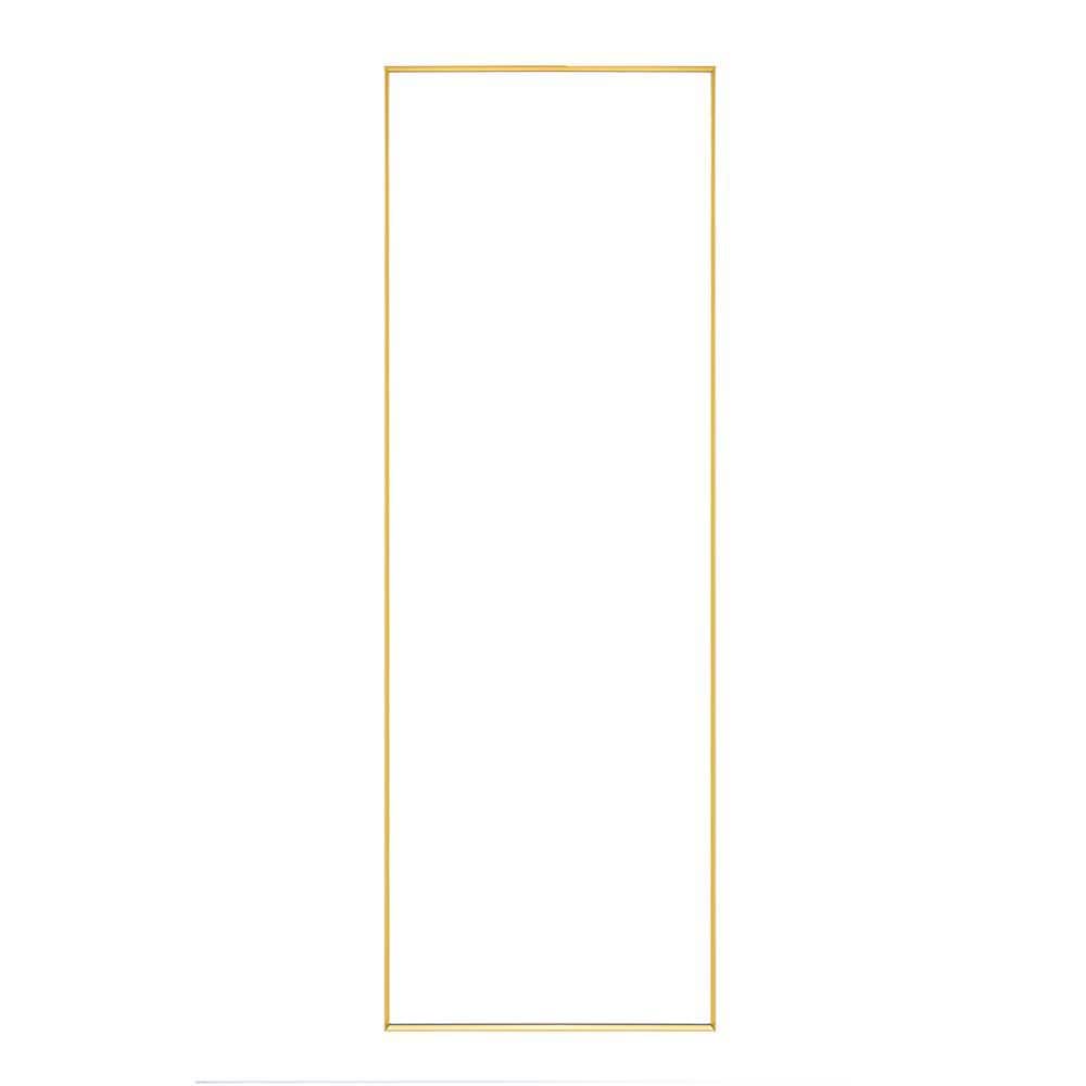 Gold 24 in. W x 64 in. H Modern Rectangle Glass Framed Mirror Wall Mirror W