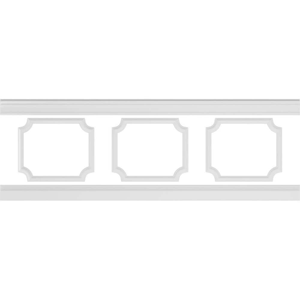 94 1/2 in. (Adjustable 32 in. to 36 in.) 21 sq. ft. Polyurethane Ashford Scalloped Panel Wainscot Kit Primed price history on PriceWatchPro