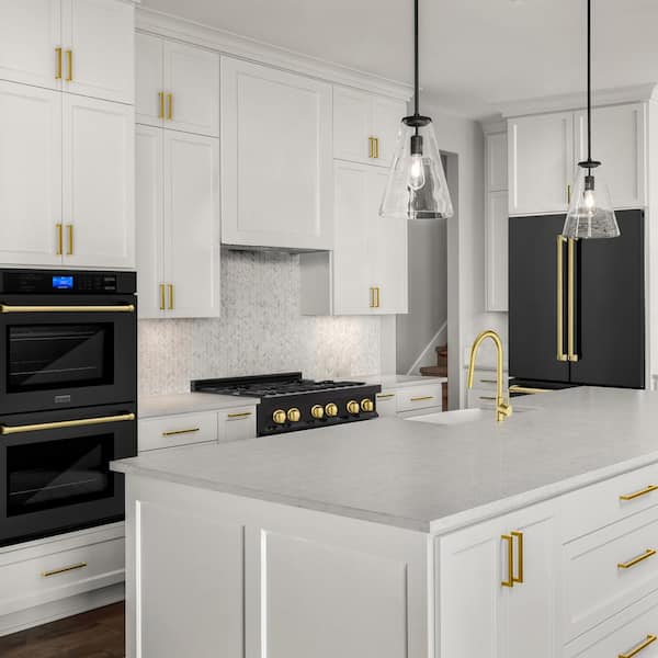 My White & Gold kitchen with Cafe appliances – White N Black