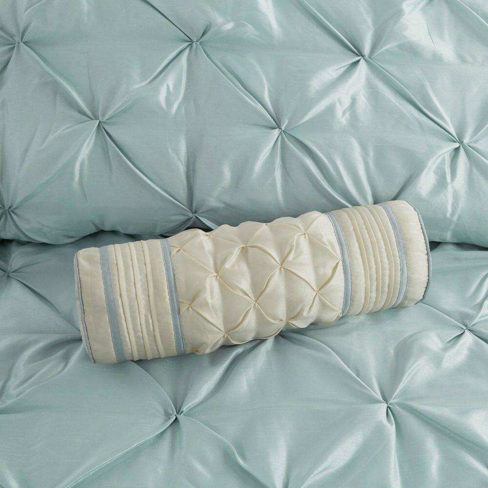 Seafoam Queen 7-Piece Pintuck Comforter Set