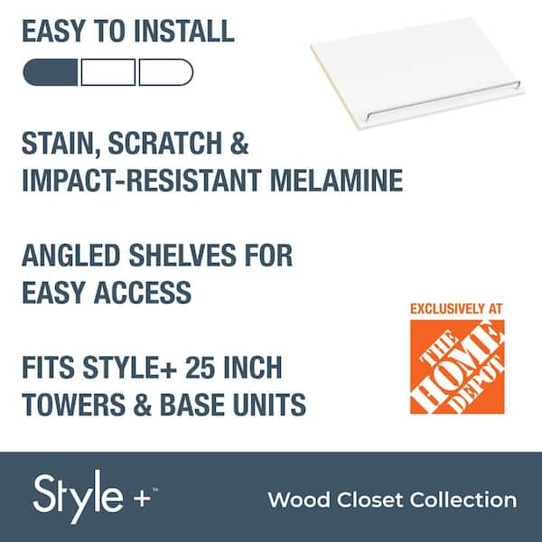 Style+ White Shoe Shelf Kit for 25 in. W Style+ Tower (2-Pack)
