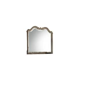 46 in. W x 39 in. H Wood Brown Vanity Mirror