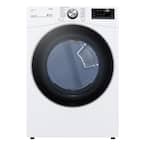 7.4 cu. ft. Ultra Large Capacity White Smart Electric Vented Dryer with Sensor Dry, TurboSteam and Wi-Fi Enabled