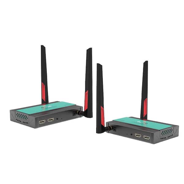 Vrbgify Wireless HDMI Transmitter and Receiver Extender Kit 1x4-1080P60Hz 200m 5.8GHz with IR and HDMI Loop-Out