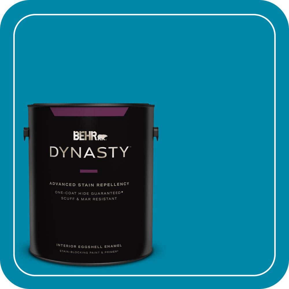 1 gal. #P490-6 Hacienda Blue Eggshell Enamel Interior Stain-Blocking Paint & Primer price history on PriceWatchPro