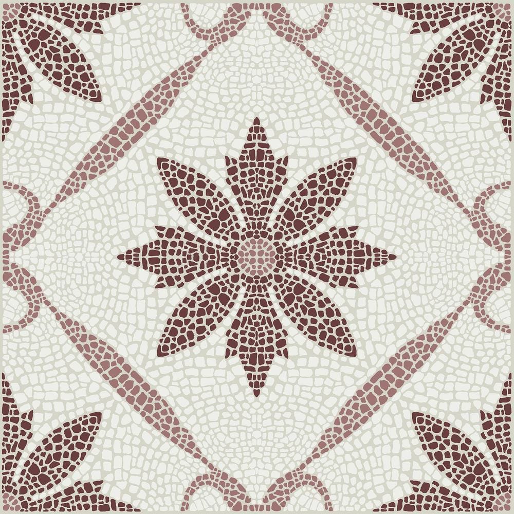 Take Home Sample - 6 in. W x 6 in. L Red Jamila Burgundy Water Resistant Peel and Stick Virgin Vinyl Floor Tiles price history on PriceWatchPro