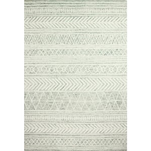 Valencia Green 5 ft. x 8 ft. (5' x 7'6") Geometric Transitional Area Rug