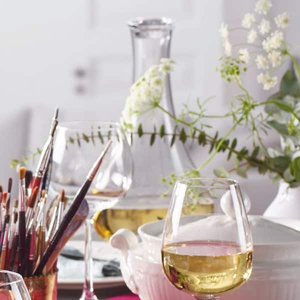 Purismo Wine 25.25 oz. Lead-Free Crystal White Wine Decanter with Stopper