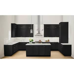 Avondale 24 in. W x 30 in. H Base Cabinet Decorative End Panel in Raven Black