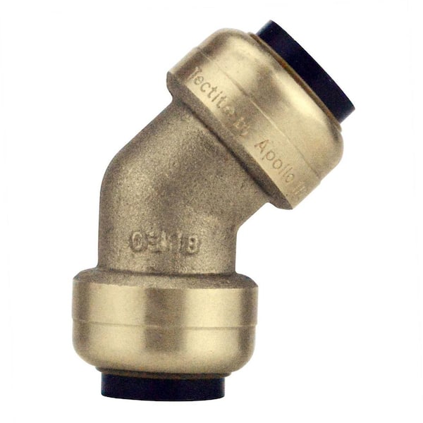 Tectite 1/2 in. Brass Push-To-Connect 45-Degree Elbow