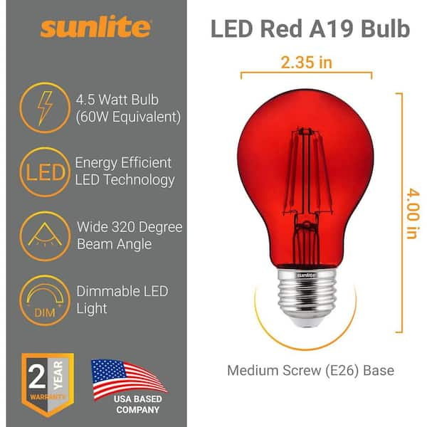 60 watt red and green light bulbs