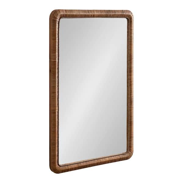 Rahfy Natural 24 in. W x 36 in. H Rectangle Natural Material Wall Mirror
