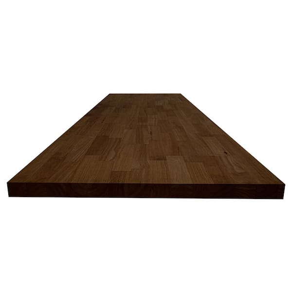 MSI 6 ft. L x 25 in. D x 1.5 in. T Finished Hevea Butcher Block Standard Countertop in Brown With Eased Edge