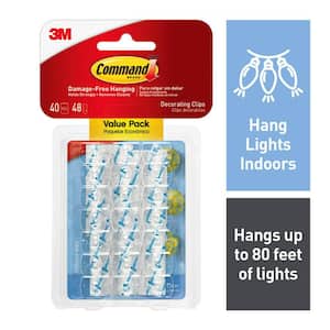 Clear Decorating Clips Value Pack (40 Hooks, 48 Strips)