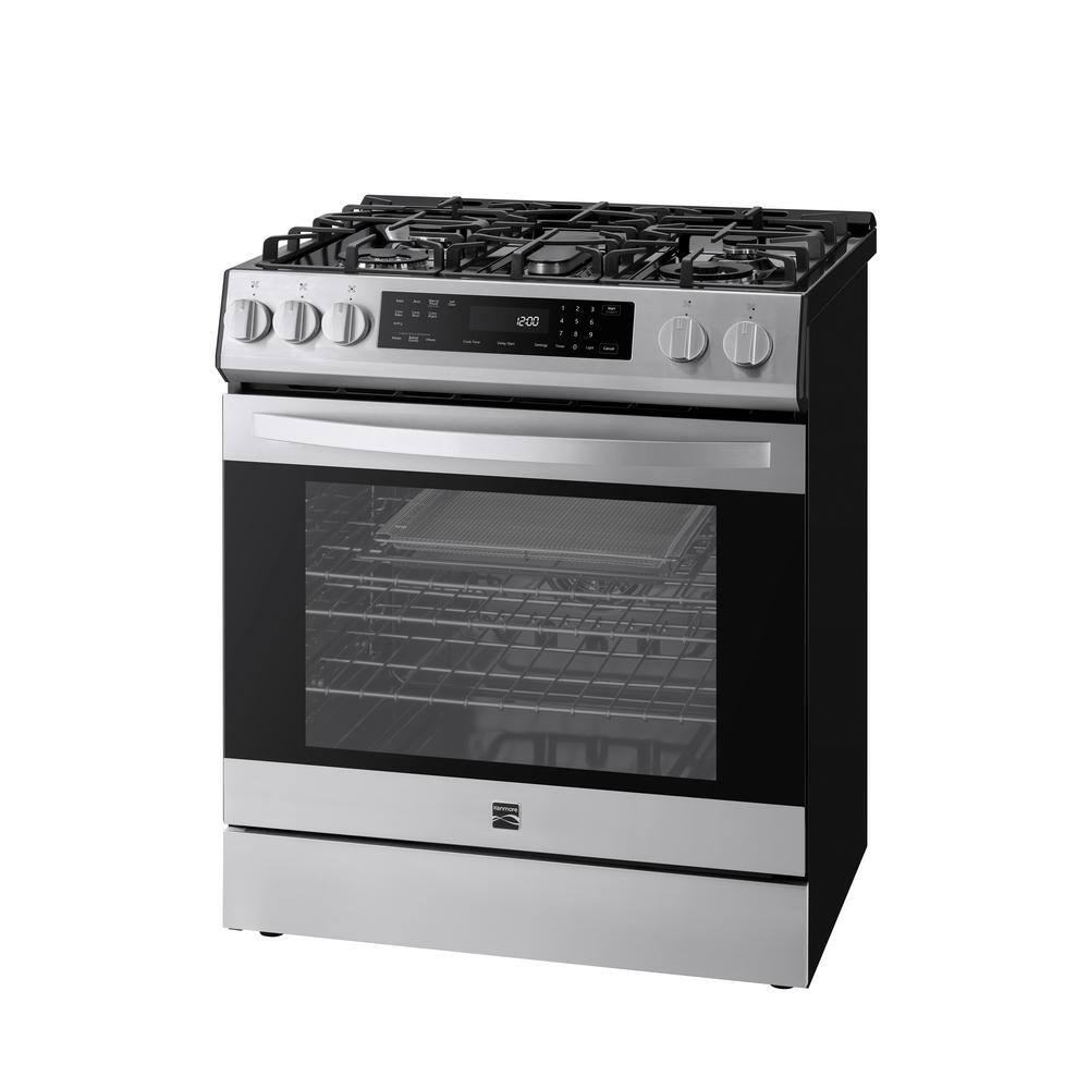 30-inch Stainless Steel Freestanding Gas Range with Convection and Self-Cleaning
