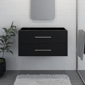 Napa 36 in. W x 18 in. D Bath Vanity Cabinet Only in Glossy Black