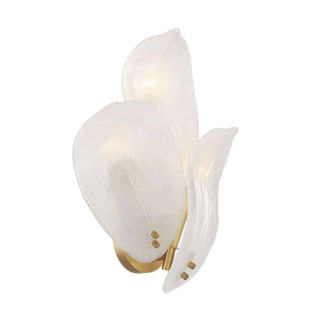 Orchid 3-Light Legacy Brass Wall Sconce with Handmade White Glass Shades price history on PriceWatchPro