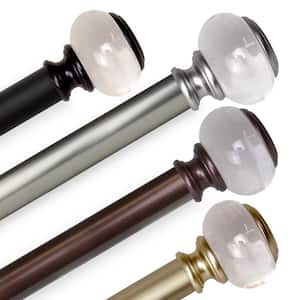 1 Inch Dia 160-240'' Adjustable Coat Single Curtain Rod in Black