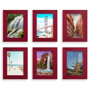 Textured 3.5 in. x 5 in. Red Picture Frame (Set of 6)