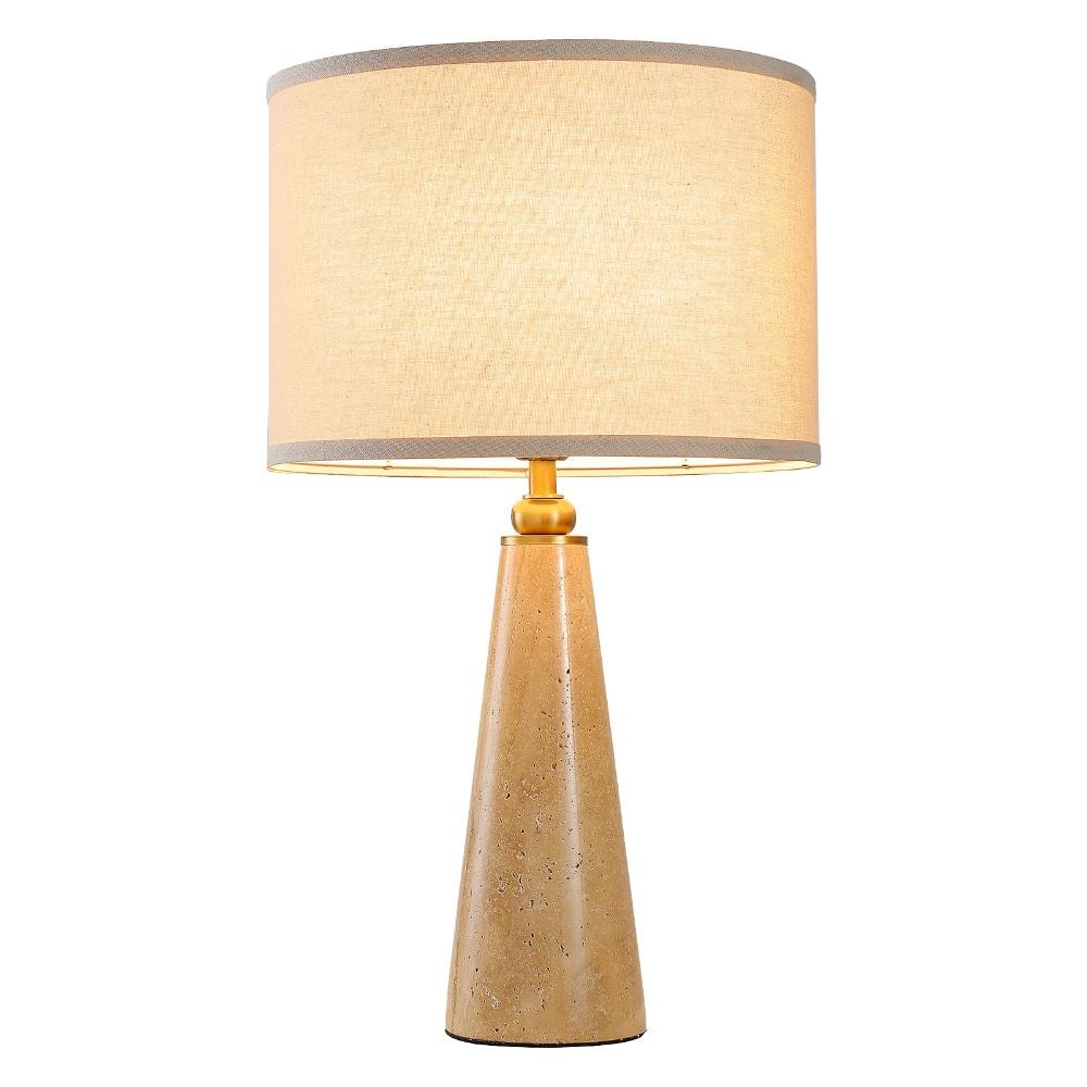 22.8 in. 1-Light Nature Stone Table Lamp with Fabric Shade price history on PriceWatchPro