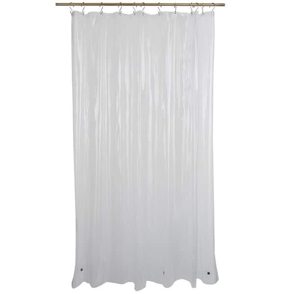 Bath Bliss 70 in. x 72 in. Sanitized 6-Gauge Shower Liner Super Clear