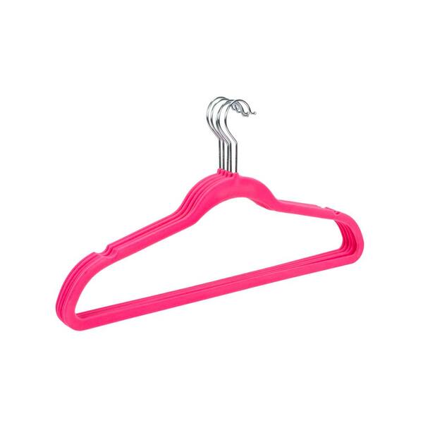Simplify Kids 100 Pack Velvet Hangers in Pink 
