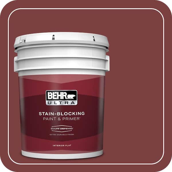 BEHR ULTRA 5 gal. Home Decorators Collection #HDC-CL-11 January Garnet Extra-Durable Flat Interior Paint & Primer
