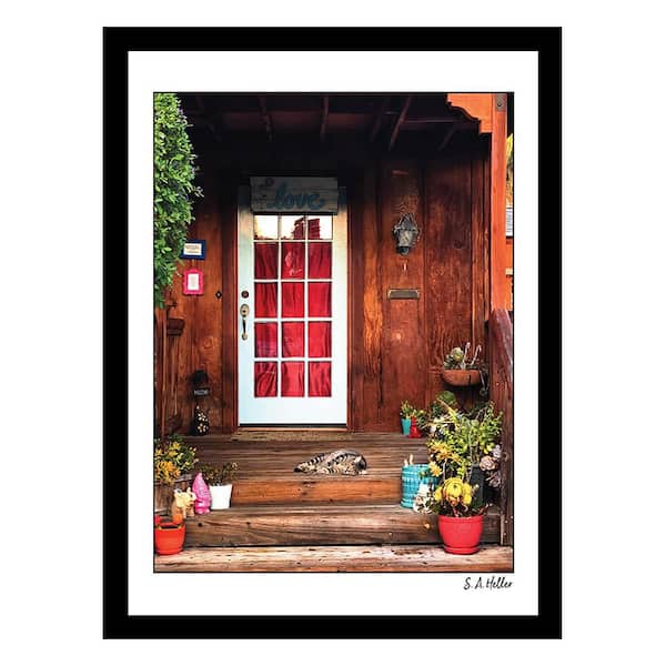 VENICE BEACH Collections PORCH CAT by Steven A.Heller 1-Piece Framed Graphic Print Abstract Poster Art Print 18 in. x 14 in.