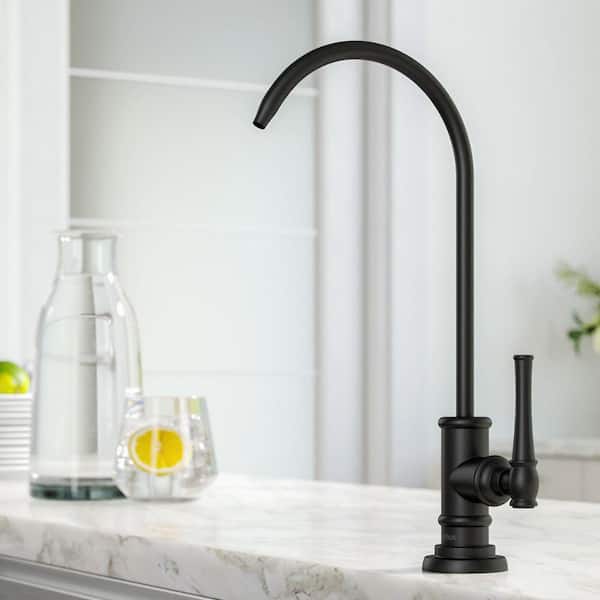 Allyn Single Handle 100% Lead-Free Beverage Faucet in Matte Black