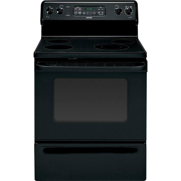 Hotpoint 4.5 cu. ft. Electric Range with Self-Cleaning Oven in Black