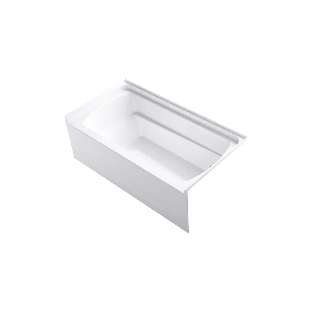 Sterling 60 in. x 32 in. Soaking Bathtub with Right Drain in White