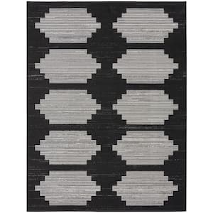 Modern Passion Blk/Grey 8 ft. x 10 ft. Geometric Contemporary Area Rug