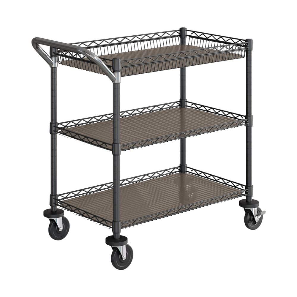 3-Tier NSF Utility Cart with Shelf Liners, 34.5 in. W x 18 in. D x 34.75 in. H price history on PriceWatchPro