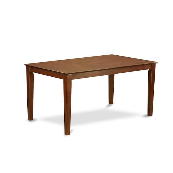 5-Piece Mahogany Finish Solid Wood Top Rectangular Button Tufted Dining Room Set (Seats-4)