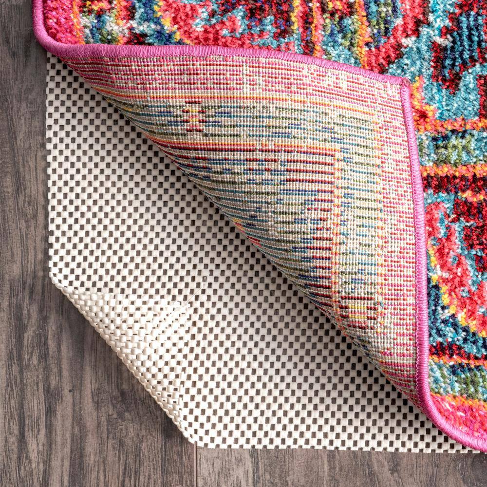 nuLOOM 8' Square Non-Slip Grip Rug Pad in Off-White