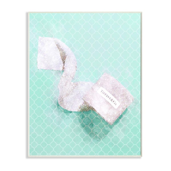 Stupell Industries Luxe Toilet Paper over Geometric Tile Designer Detail by Ziwei Li Unframed Print Abstract Wall Art 13 in. x 19 in.