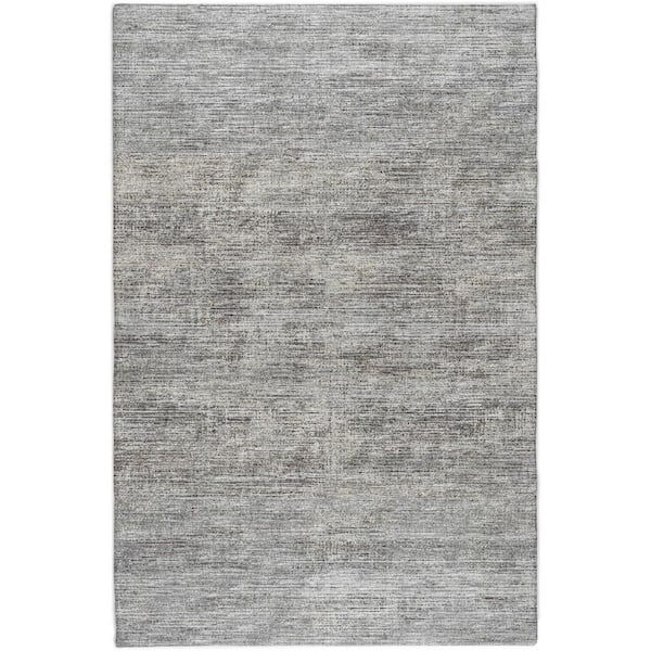 Dream Shag Premium Machine Washable Abstract ADS32 Silver 8 ft. x 10 ft. Area Rug