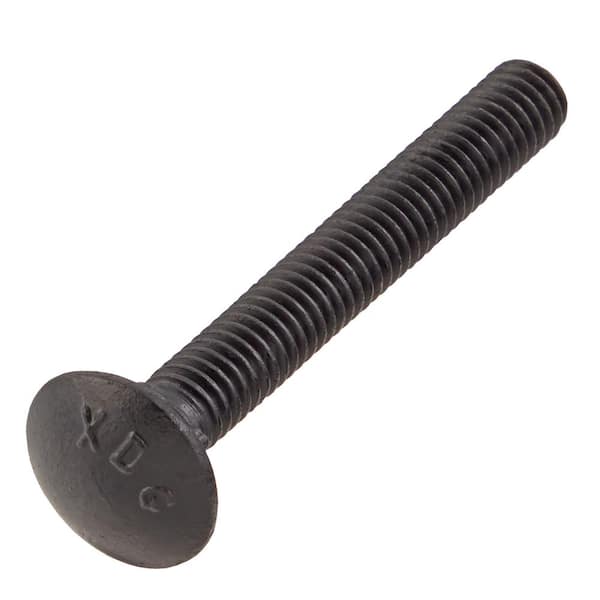 5/16 in.-18 x 2-1/2 in. Black Deck Exterior Carriage Bolt (25-Pack)