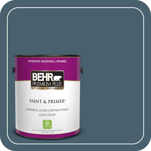 BEHR PREMIUM PLUS 1 gal. #BNC-28 Nostalgic Evening Eggshell Enamel Low Odor Interior Paint & Primer