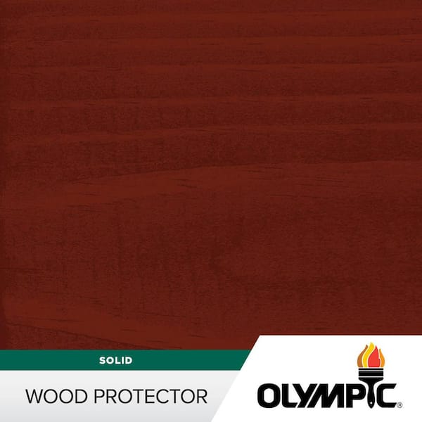 Wood Protector 1 gal. SC-1022 Spiced Red Exterior Solid Stain Plus Sealer in One
