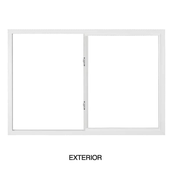 Premium WX 47.5 in. W x 35.5 in H XO Left-Handed White Vinyl, ProSolar Shade Low E Argon Glass, Slider Window