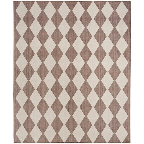 Positano Natural 12 ft. x 15 ft. Diamond Contemporary Area Rug