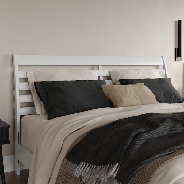 AFI Savannah White Solid Wood King Headboard with Attachable Charger