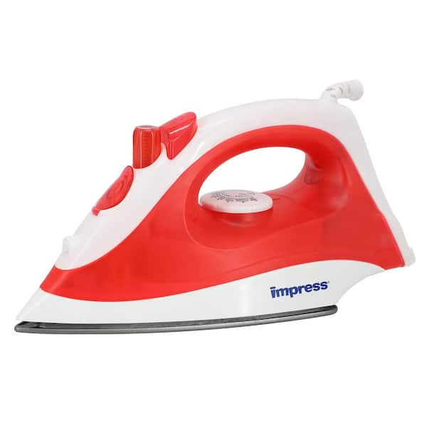 1200 Watt Compact & Lightweight Steam & Dry Iron in Red