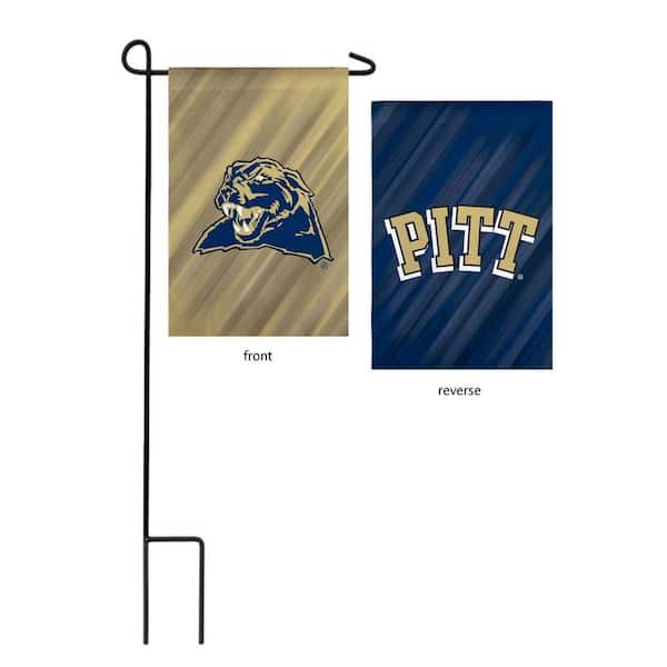 1 ft. x 1-1/2 ft. University of Pittsburgh 2-Sided Garden Flag with 3-2/3 ft. Metal Flagpole