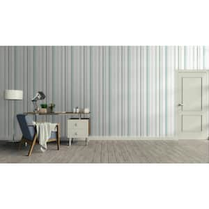 Smart Stripes 3 Green/Beige/White Casual Stripe Matte Finish Non-Pasted Vinyl on Non-Woven Wallpaper Sample